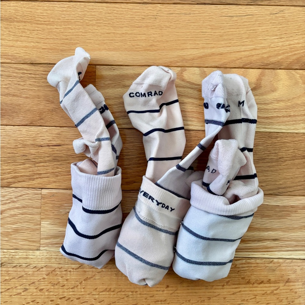 Comrad Compression Socks - Pink & Navy Stripe - Bundle of 3 Pairs